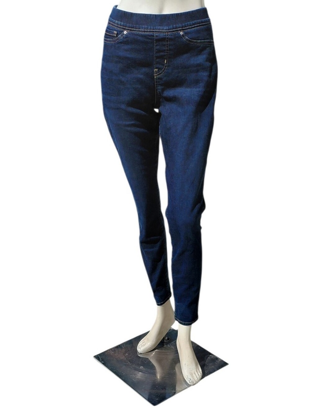 91826FF Womenās Dark Blue Stretch Skinny Pullon Jeans Size 8M W29 L30